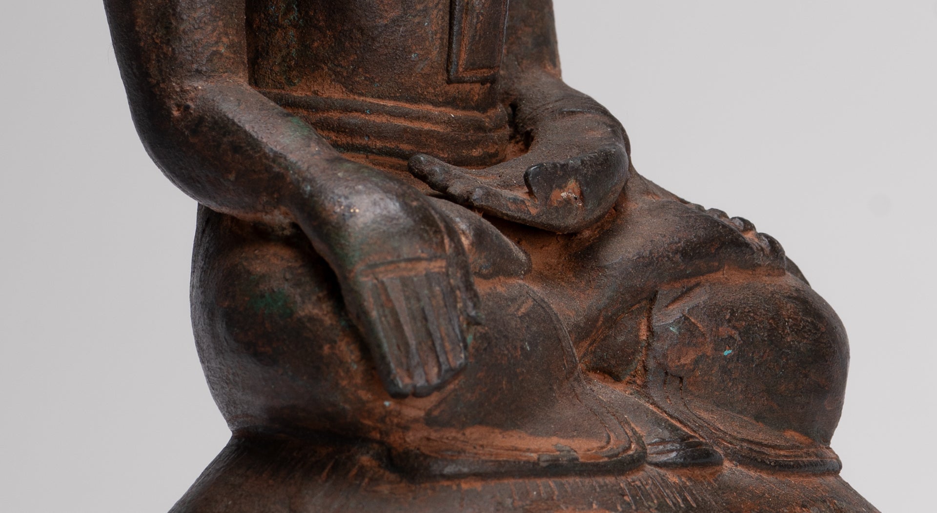 Buddha Statue - Antique Laos Style Enlightenment Buddha Statue - 33cm/13"