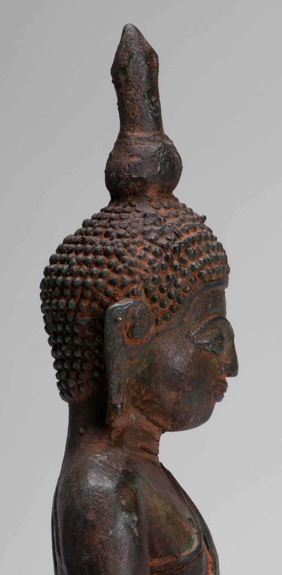 Buddha Statue - Antique Laos Style Enlightenment Buddha Statue - 33cm/13"