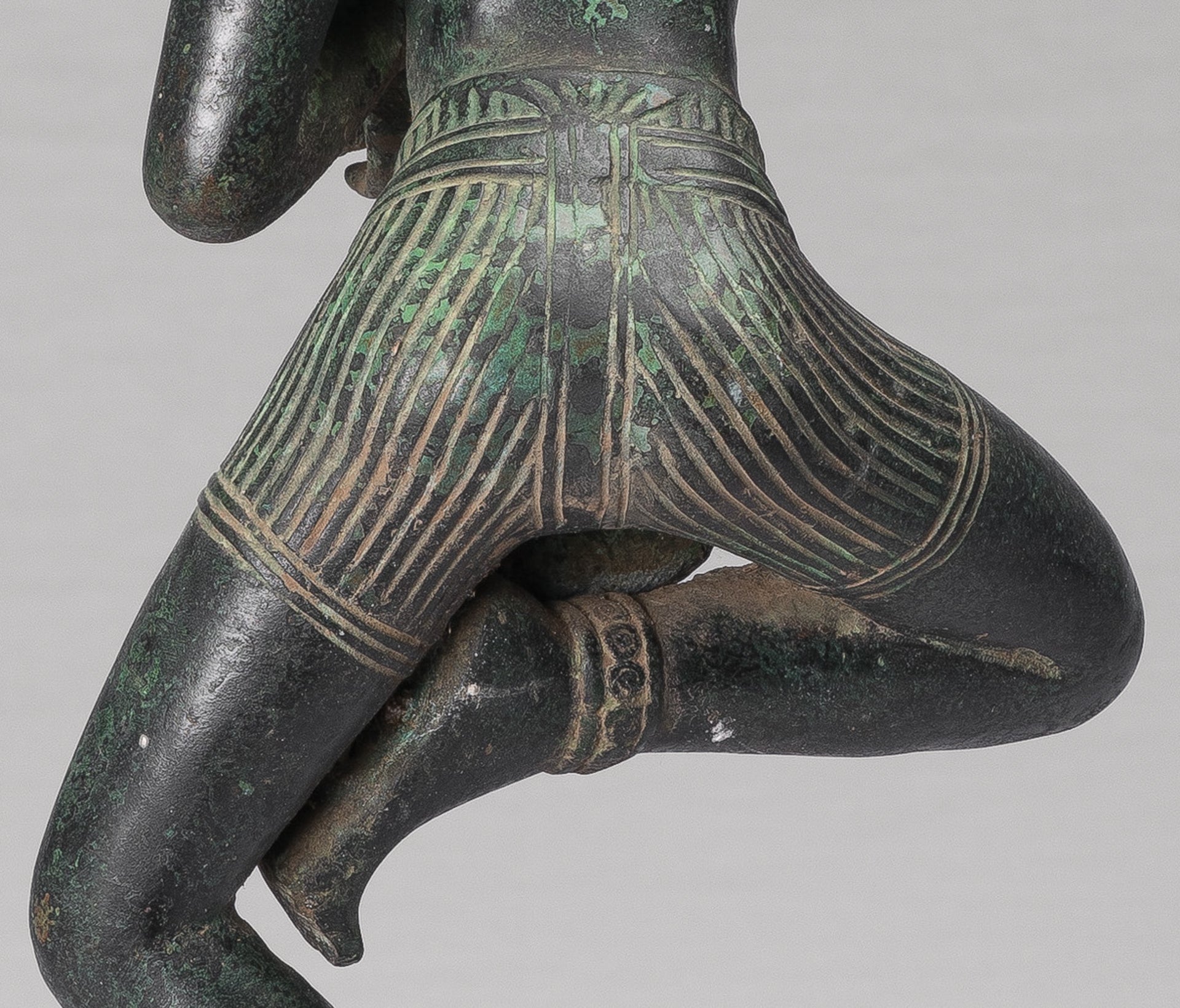 Apsara Statue - Antique Khmer Style Angkor Wat Bronze Standing Apsara or Angel - 56cm/22"