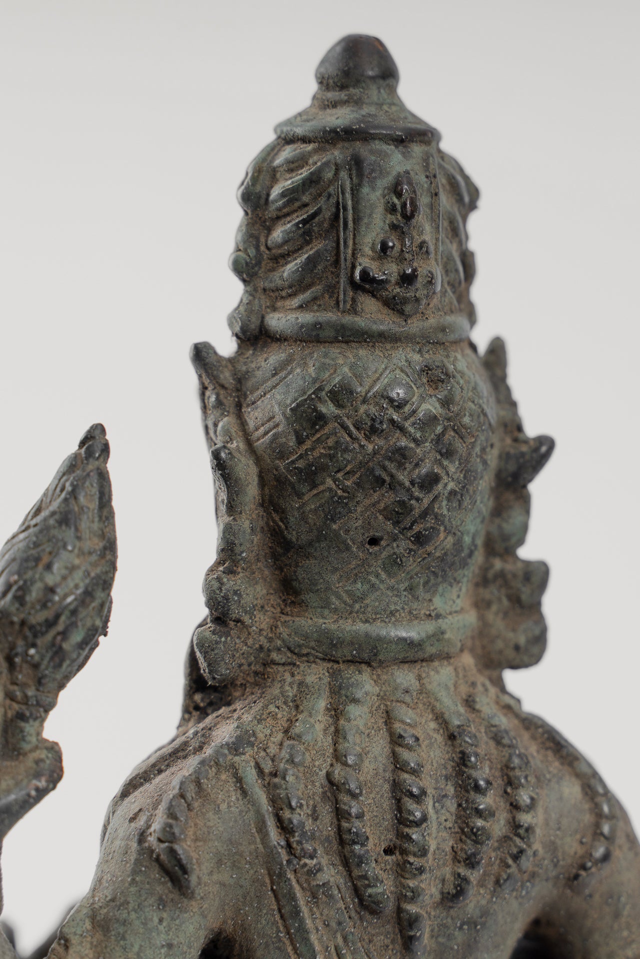 Shiva Statue - Antique Java Style Majapahit Standing Bronze Shiva Statue - 31cm/12"