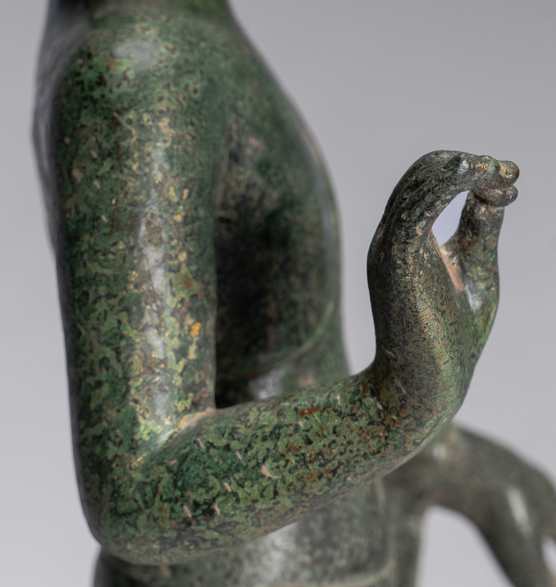 Buddha Statue - Antique Thai Style Dvaravati Bronze Standing Preaching Buddha Statue 55cm/22"