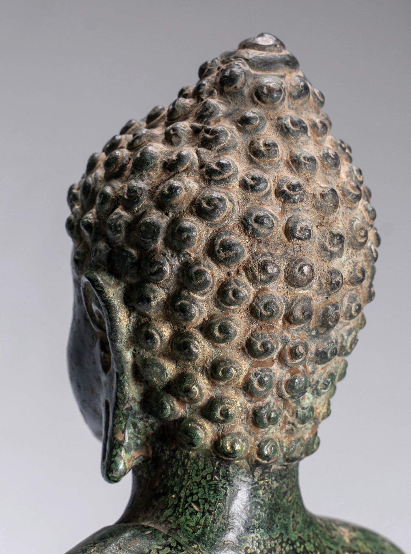 Buddha Statue - Antique Thai Style Dvaravati Bronze Standing Preaching Buddha Statue 55cm/22"