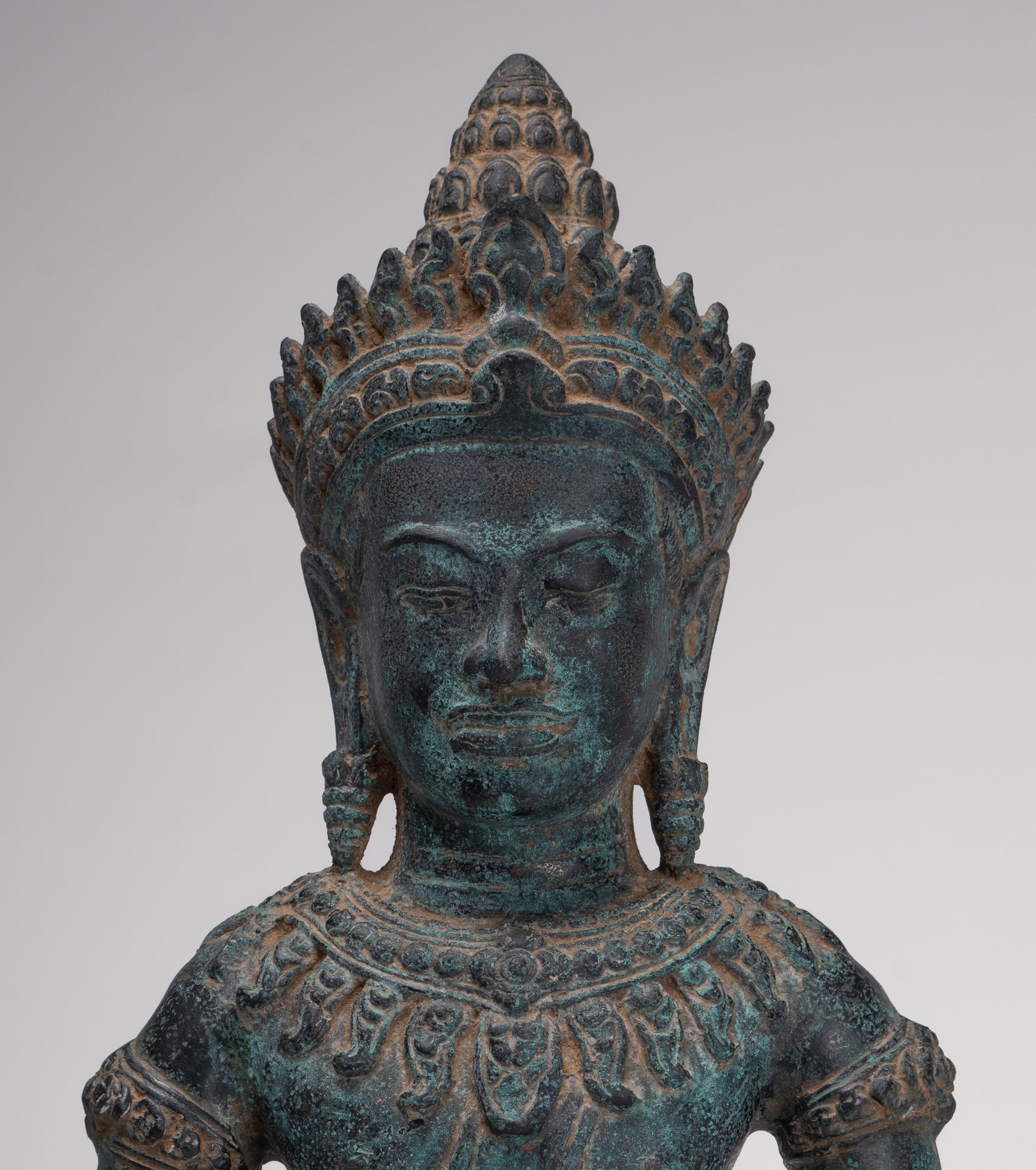 Statue de Bouddha - Style antique du bayon Khmer Statue de Bouddha - Méditation Mudra - 43cm / 17 "