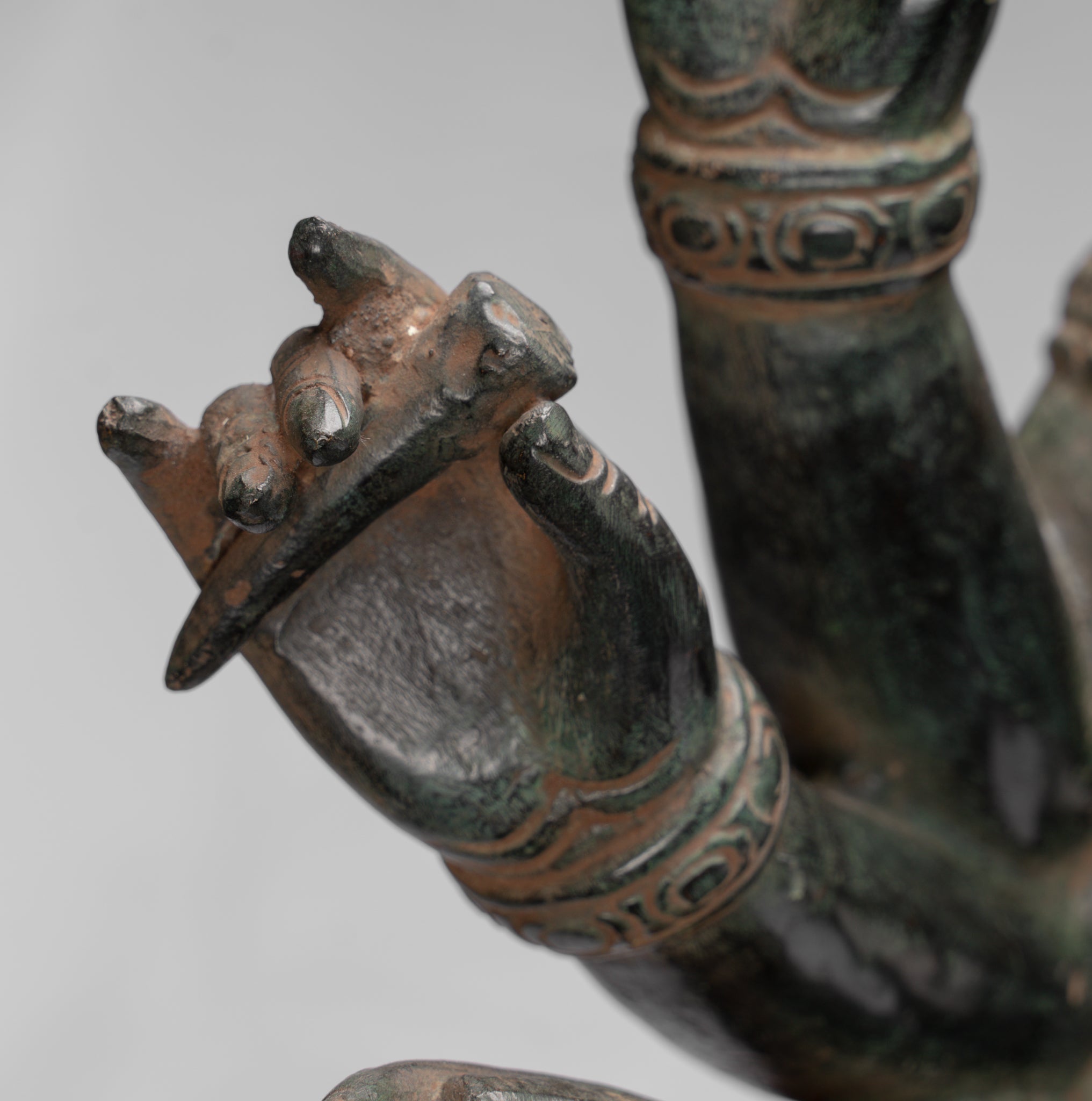 Estatua de Ganesha - Estatua de bronce de bronce de estilo Jhmer antiguo y Yoni - 86 cm/34 "