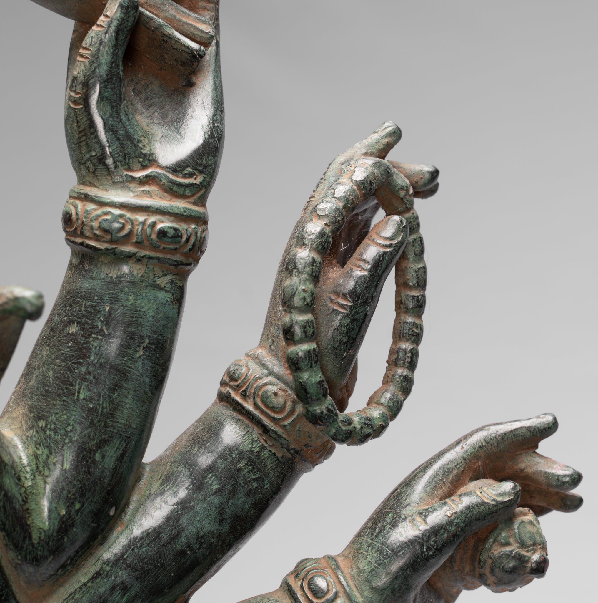 Estatua de Ganesha - Estatua de bronce de bronce de estilo Jhmer antiguo y Yoni - 86 cm/34 "