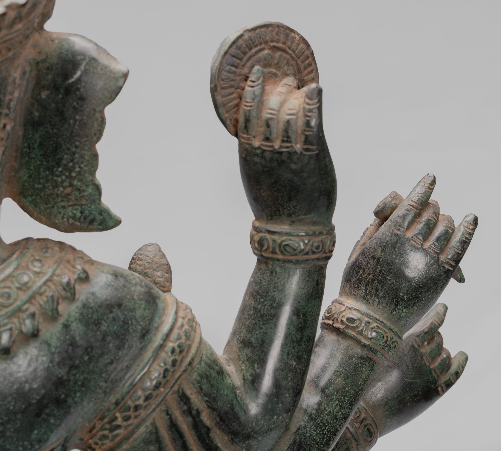 Estatua de Ganesha - Estatua de bronce de bronce de estilo Jhmer antiguo y Yoni - 86 cm/34 "