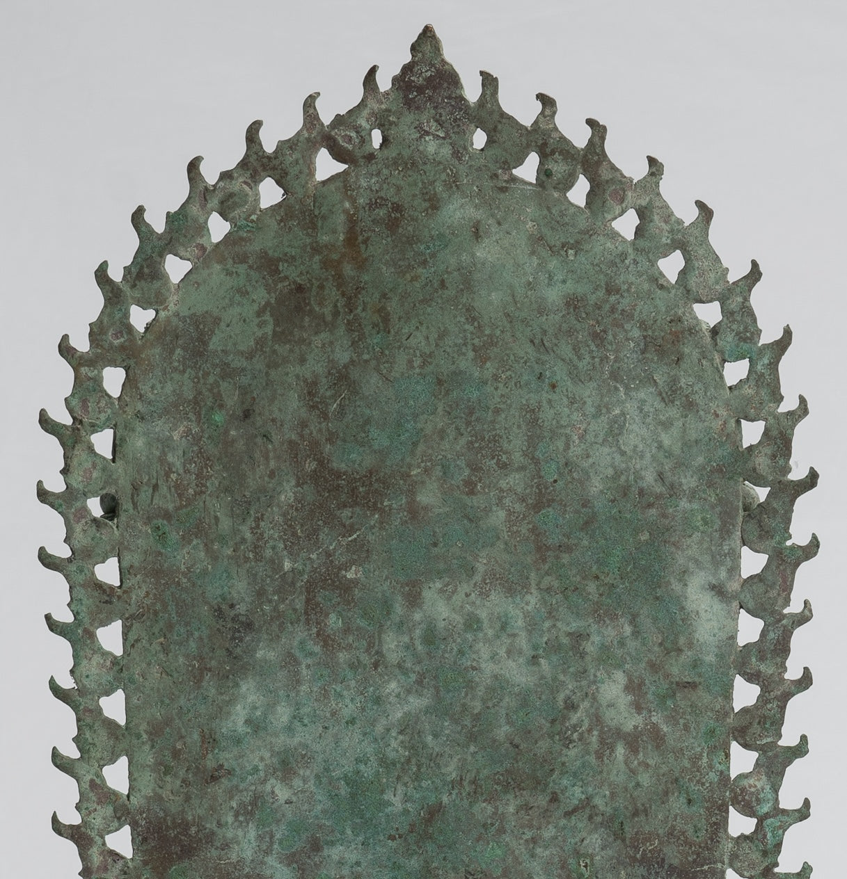 Lokeshvara Statue - Antique Indonesian Style Bronze Javanese Enthroned Seated Lokeshvara Statue -34cm/14"