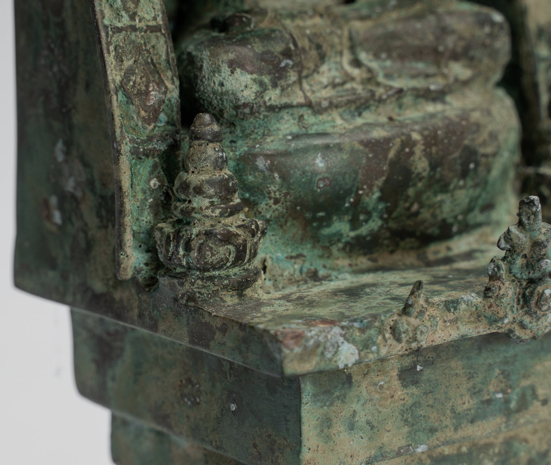 Buddha Statue - Antique Indonesian Style Bronze Seated Javanese Teaching Buddha Statue -26cm/10"