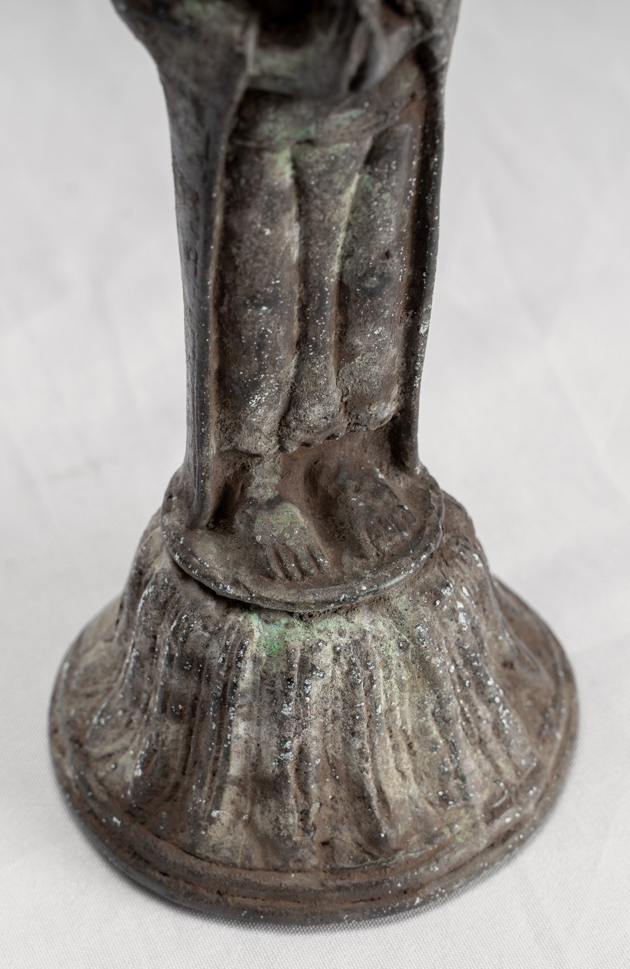 Buddha Statue - Antique Indonesian Style Standing Bronze Javanese Adoration Buddha - 16cm/6"