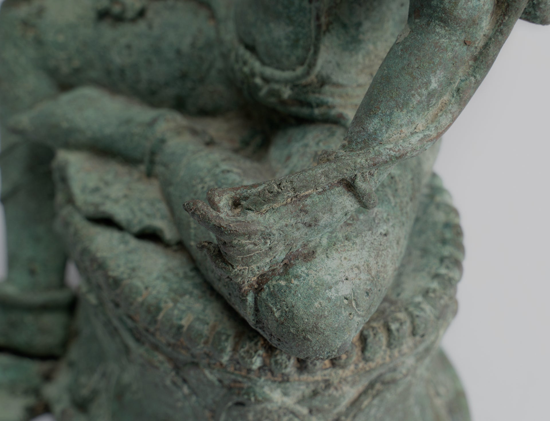 Bodhisattva Statue -Antique Indonesian Style Javanese Avalokiteshvara Bodhisattva Statue - 20.5cm/8"