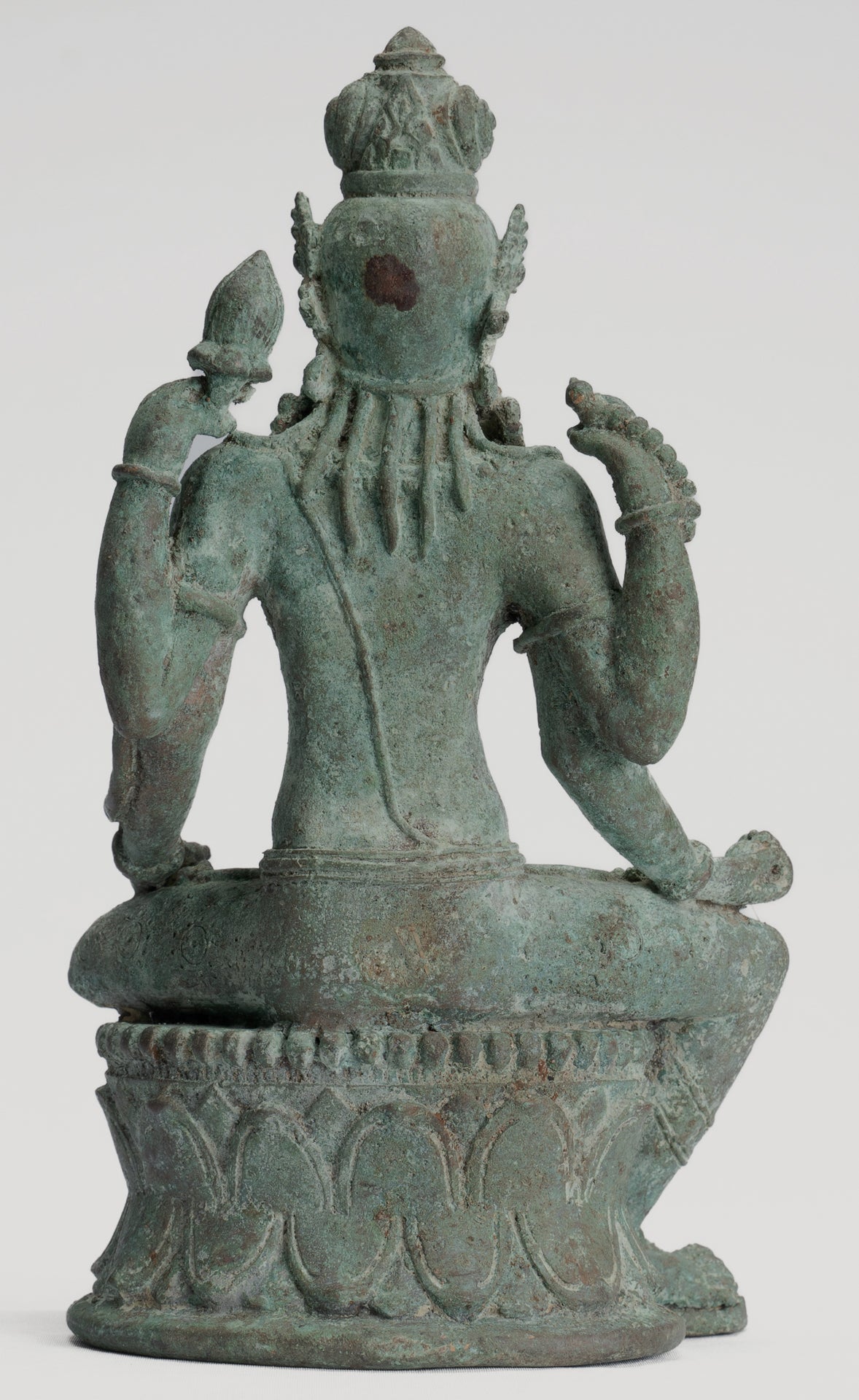 Bodhisattva Statue -Antique Indonesian Style Javanese Avalokiteshvara Bodhisattva Statue - 20.5cm/8"