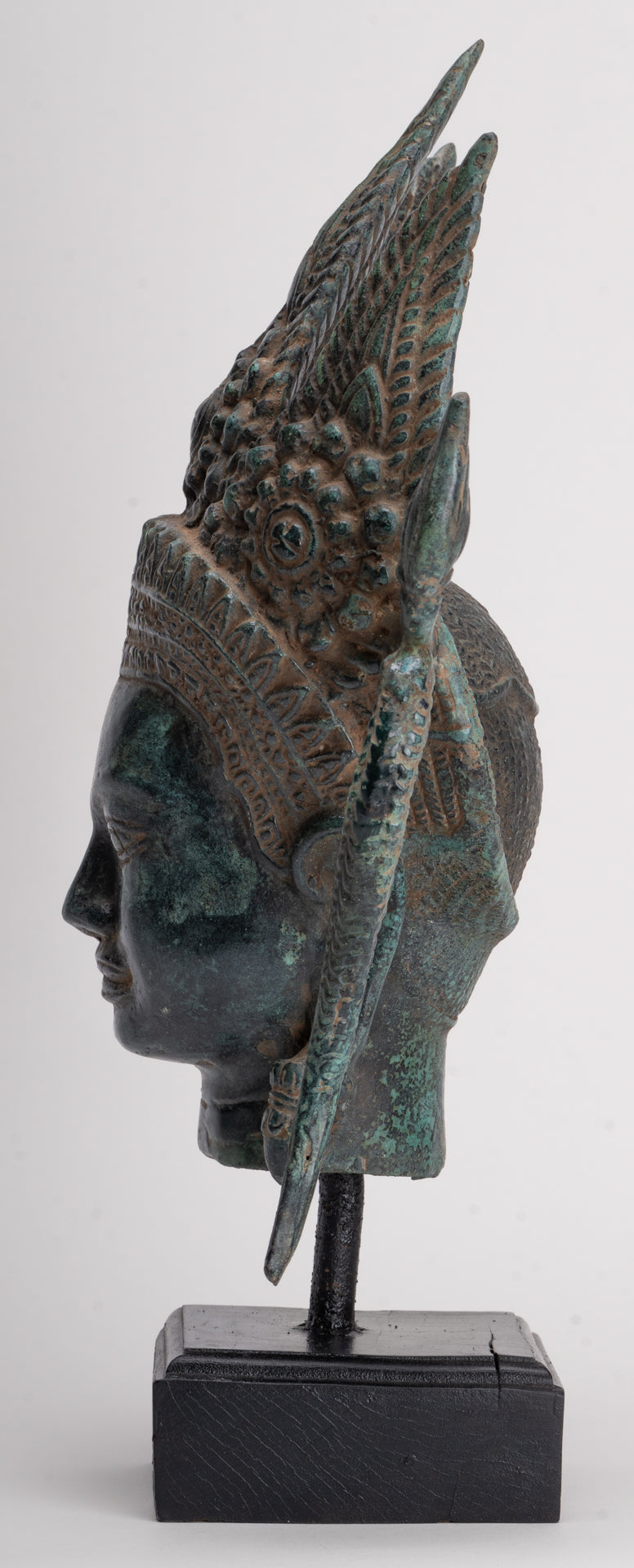 Antique Khmer Style Bronze Angkor Wat Apsara or Angel Statue - 35cm/14"