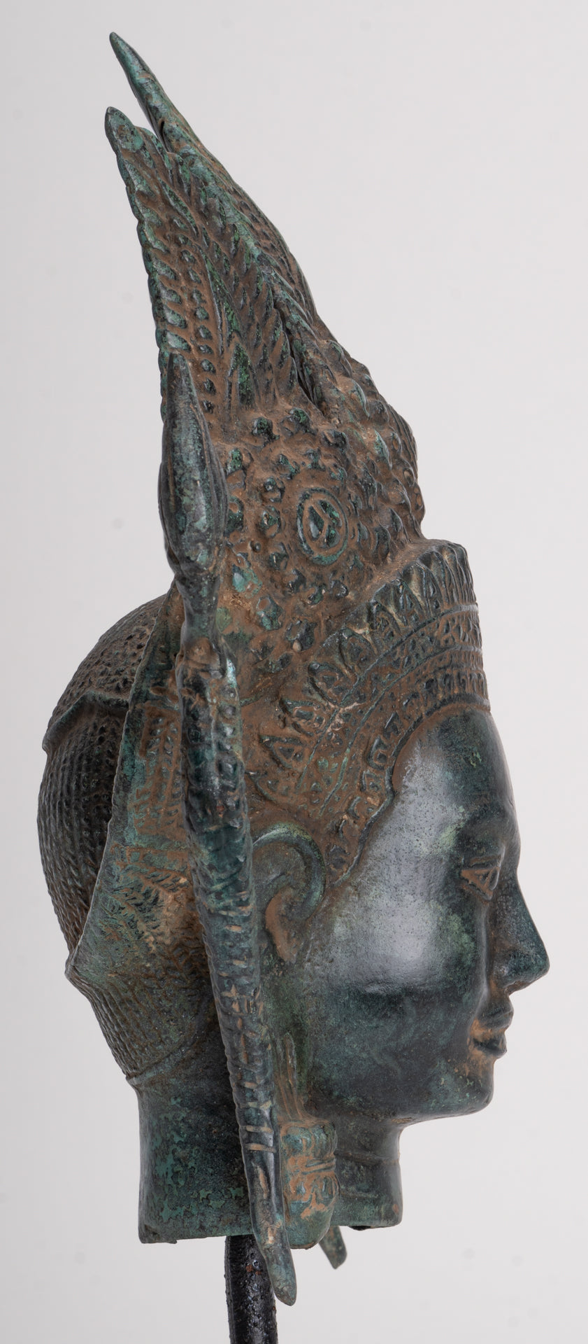 Antique Khmer Style Bronze Angkor Wat Apsara or Angel Statue - 35cm/14"