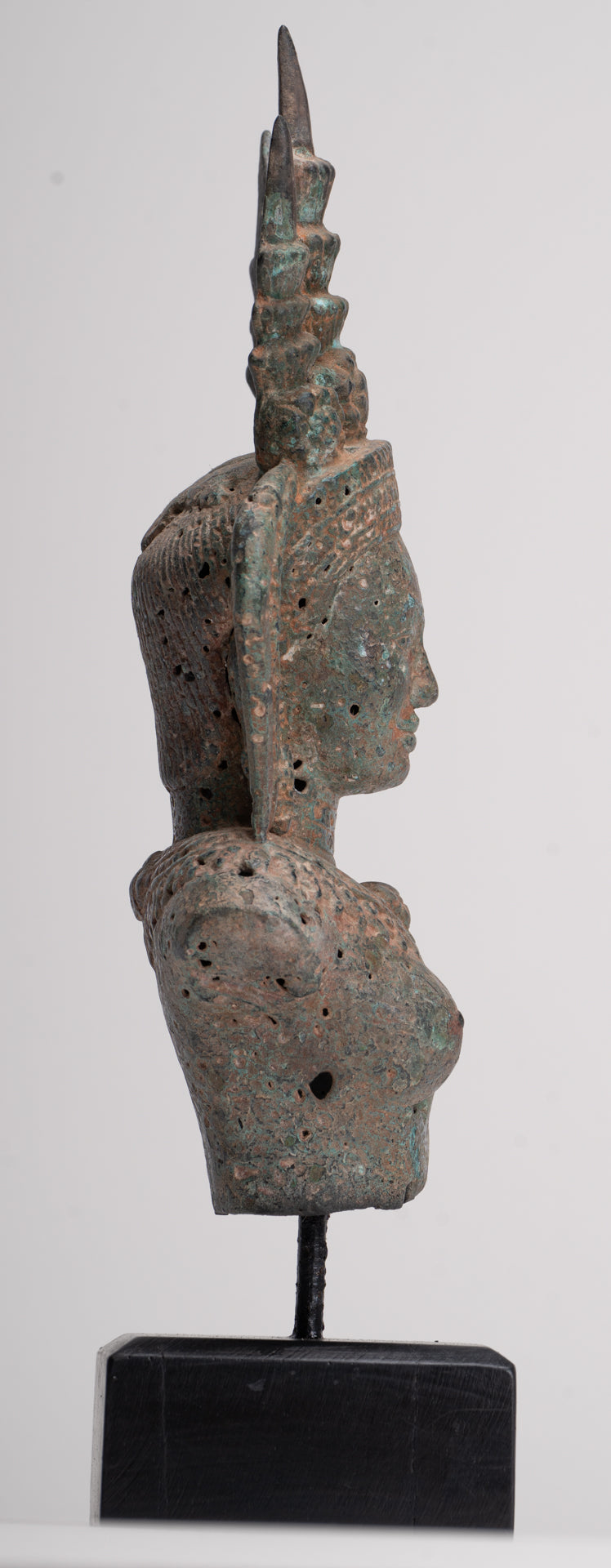 Apsara Statue - Antique Khmer Style Bronze Angkor Wat Apsara or Angel Statue - 33cm/13"