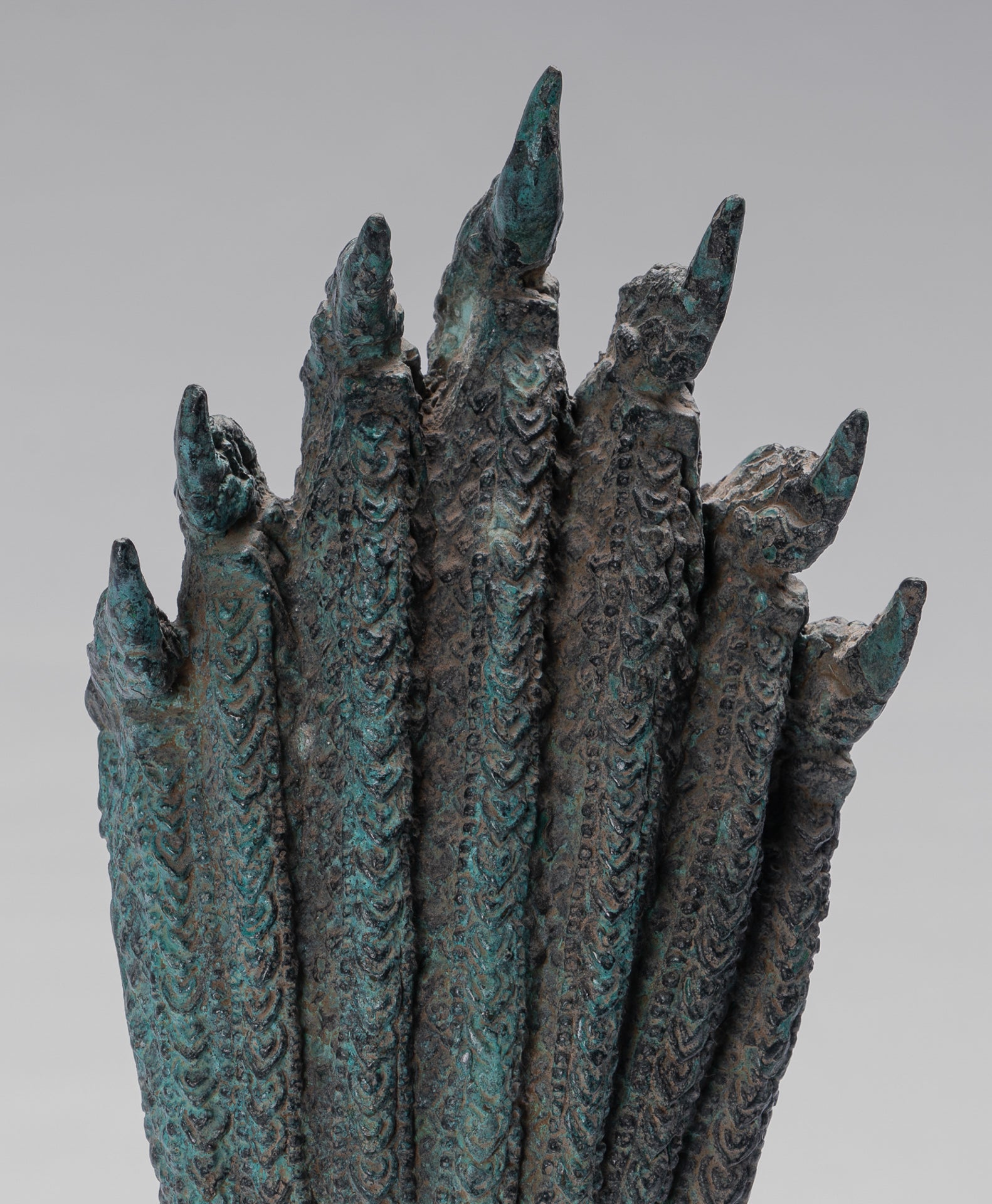 Antique Khmer Style Bronze Female Deity with Naga Tail Statue - 36cm/14"