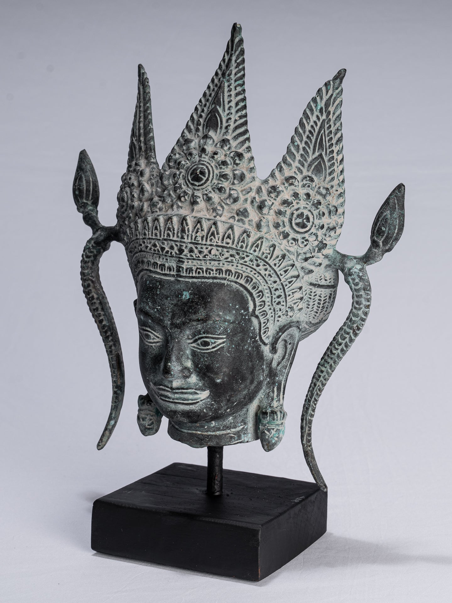 Apsara - Antique Khmer Style Bronze Angkor Wat Apsara or Angel Statue - 35cm/14"