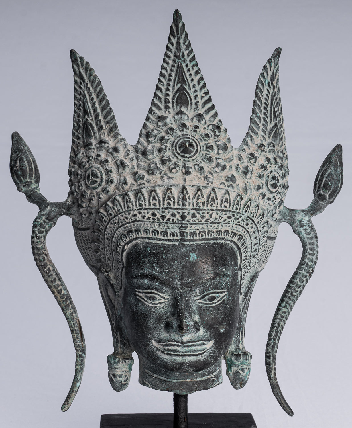 Apsara - Antique Khmer Style Bronze Angkor Wat Apsara or Angel Statue - 35cm/14"