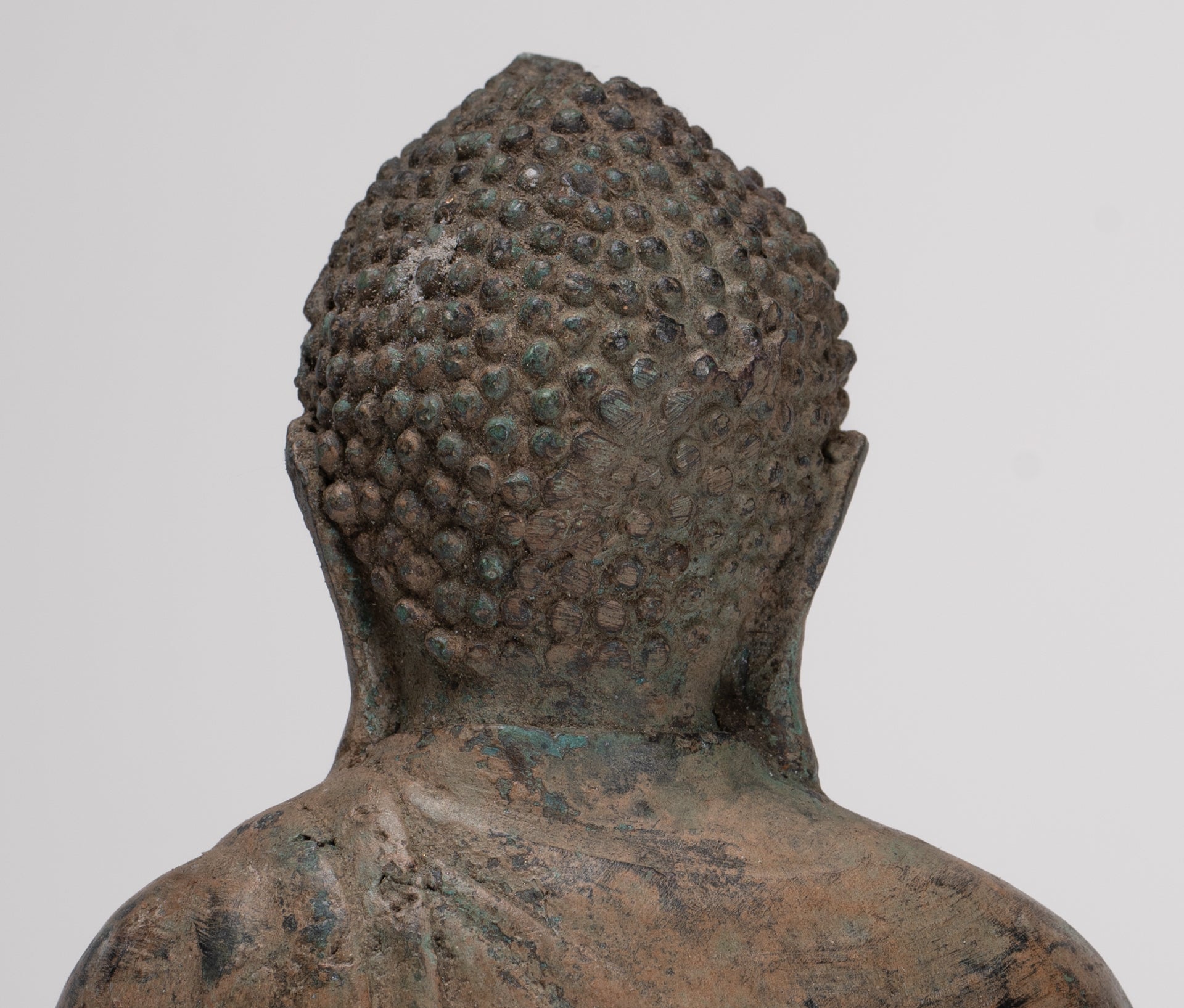 Japanese Buddha - Antique Japanese Style Bronze Seated Meditation Amitabha Buddha Statue - 18cm/7"