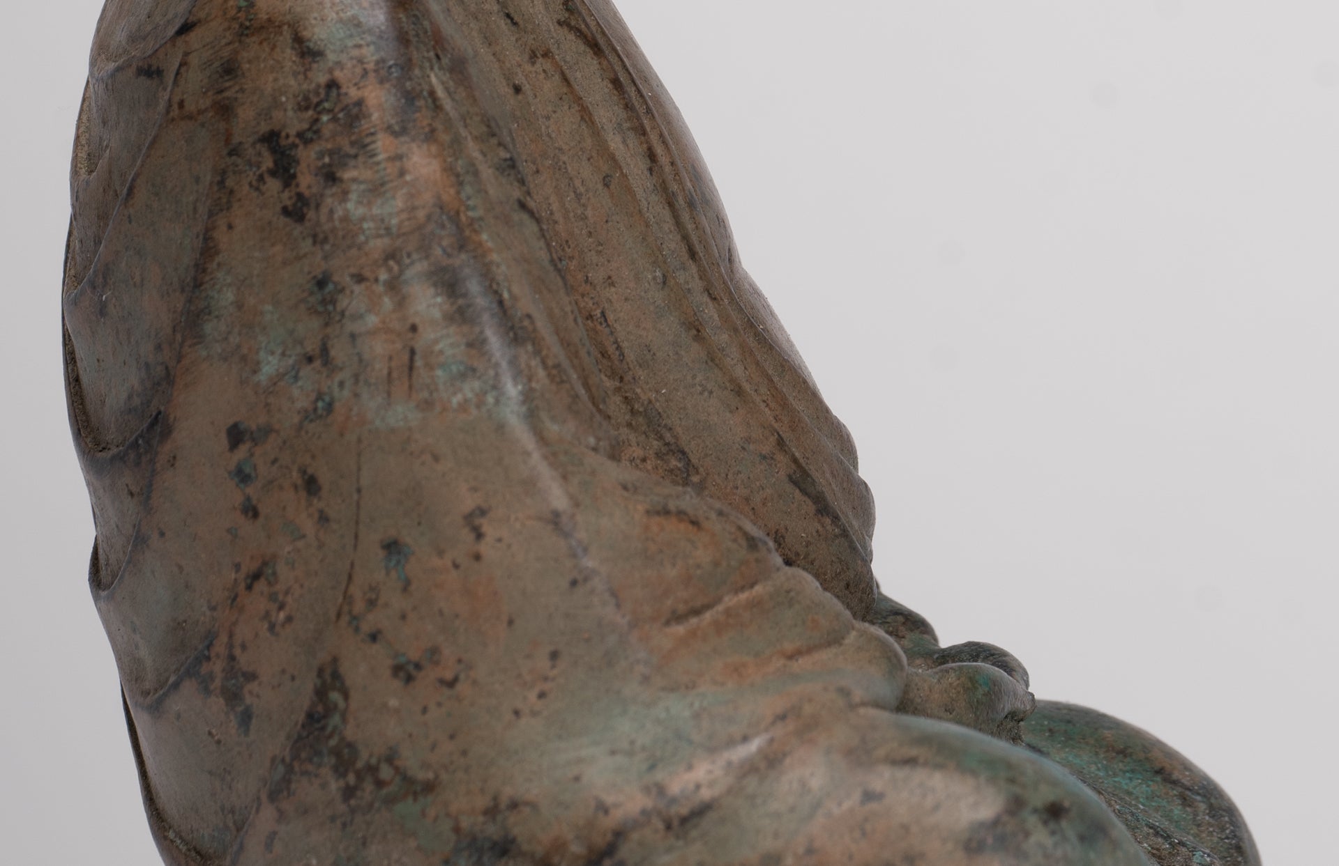 Japanese Buddha - Antique Japanese Style Bronze Seated Meditation Amitabha Buddha Statue - 18cm/7"