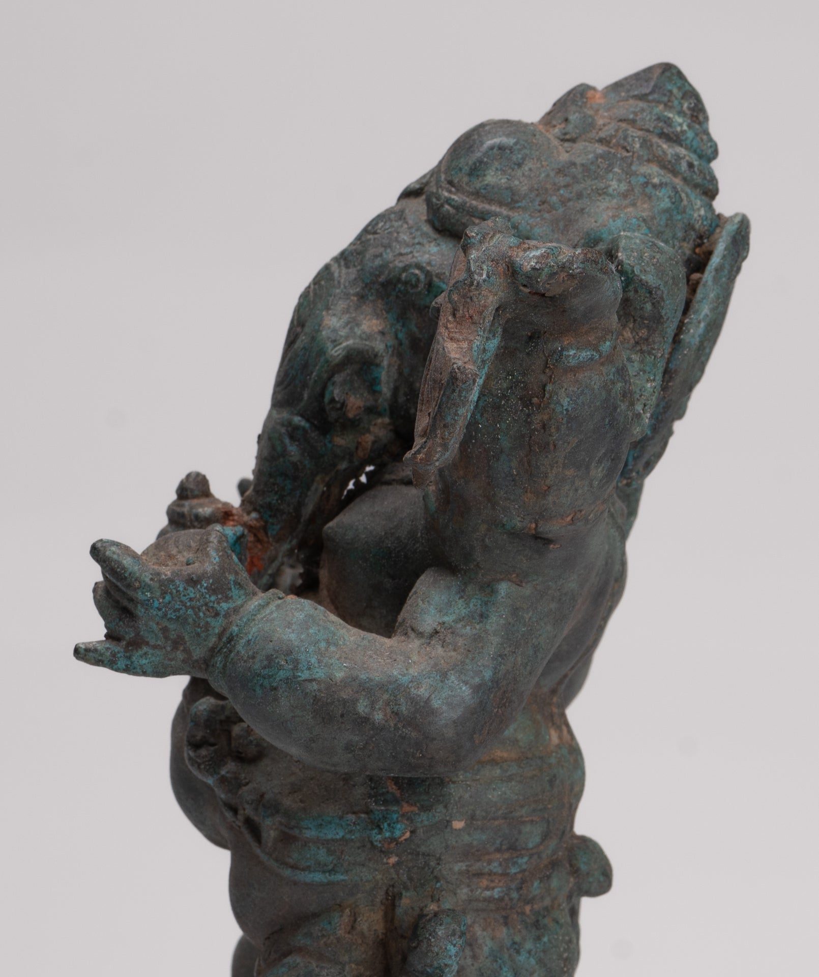 Ganesha Statue - Antique Thai Style Bronze Dancing Ganesha Statue - 30cm/12"