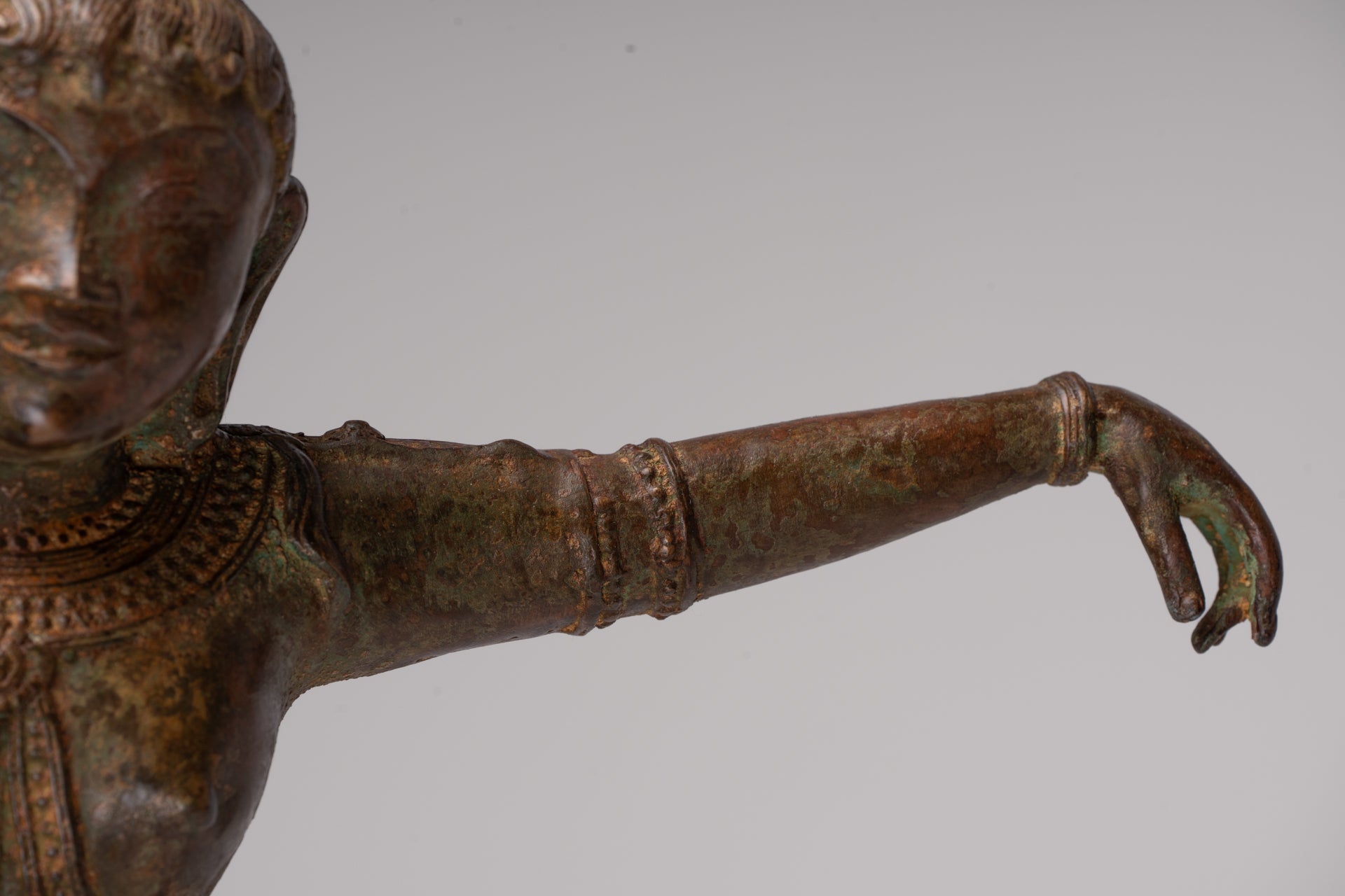 Brahma Statue - Antique Indian Style Dancing Bronze Brahma - Hindu God Creation - 53cm/21"