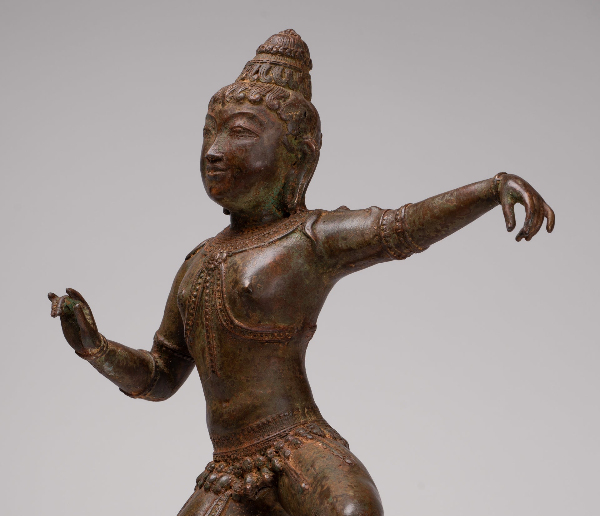 Brahma Statue - Antique Indian Style Dancing Bronze Brahma - Hindu God Creation - 53cm/21"