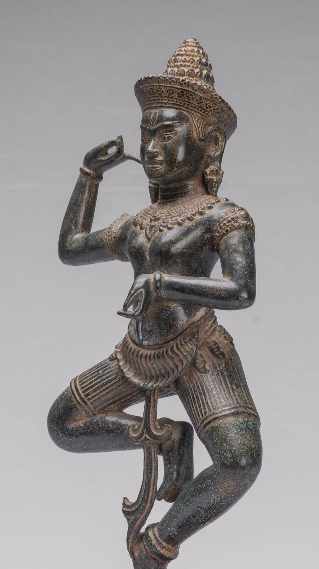 Antique Khmer Style Angkor Wat Bronze Dancing Apsara or Angel - 50cm/20"