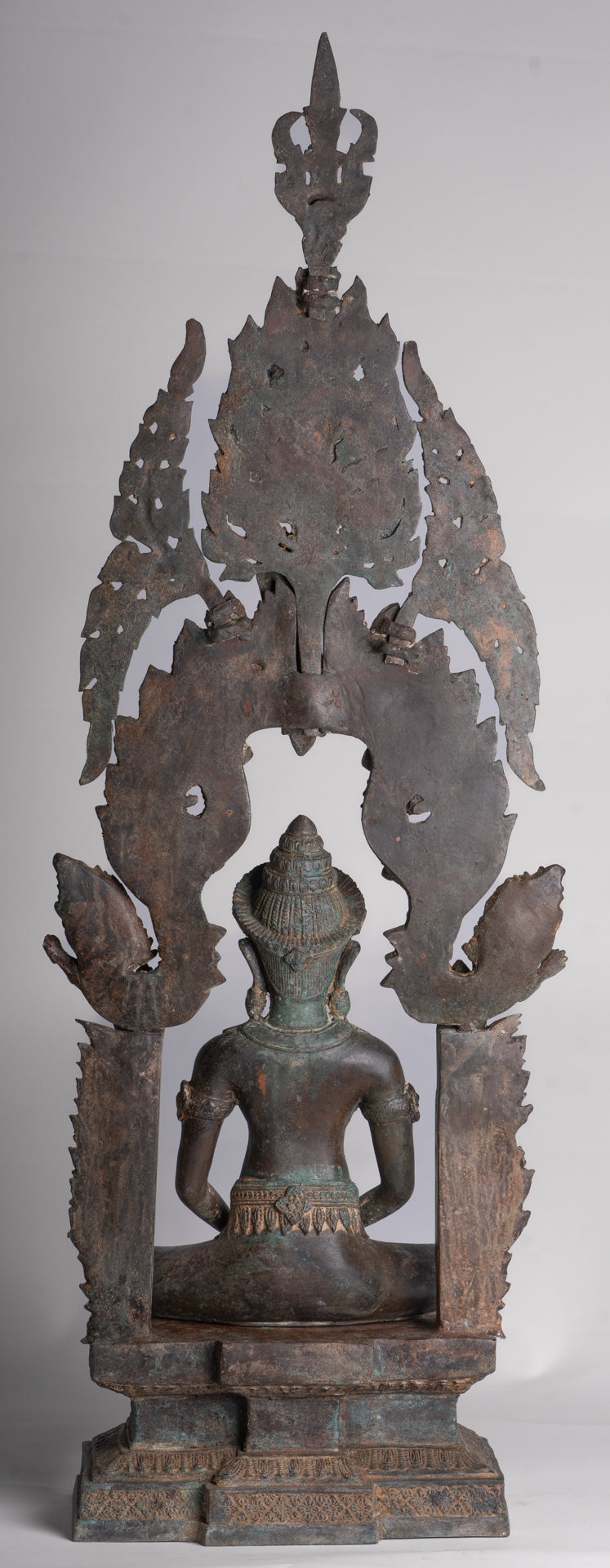 Buddha Statue - Antique Thai Style Enthroned Lopburi Meditation Buddha Statue - 94cm/38"