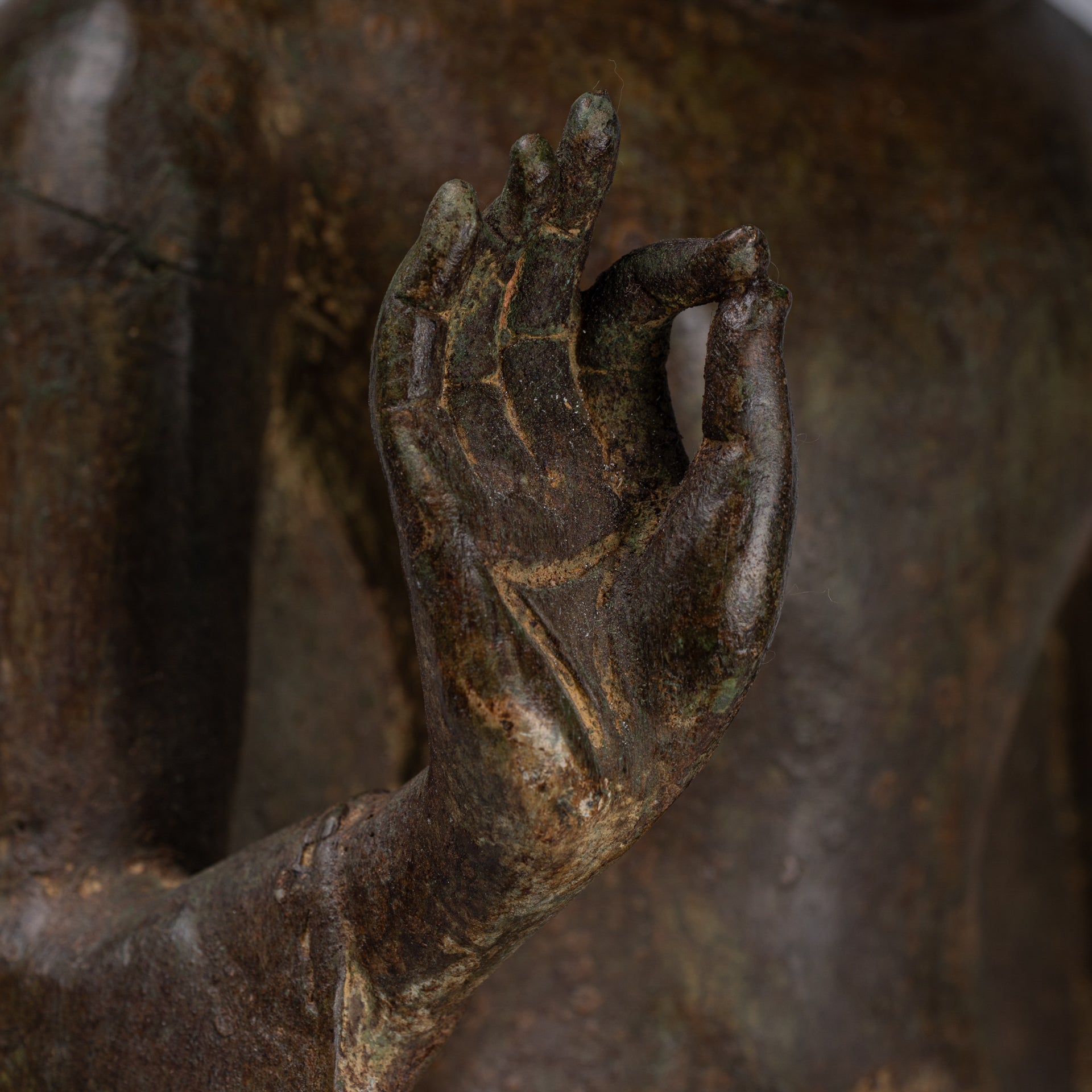 Buddha Statue - Antique Sri Lanka Style Bronze Standing Teaching Buddha Statue - 55cm/22"