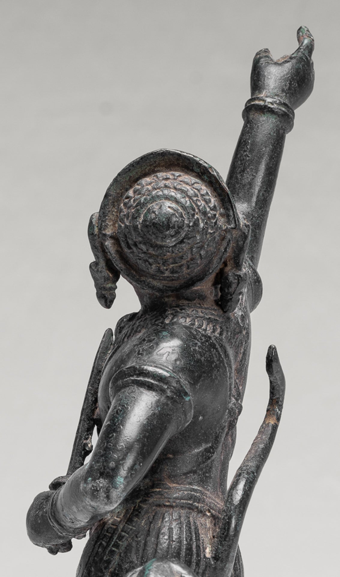 Antique Khmer Style Standing Bayon Hindu God Hanuman Statue - 38cm/15" Tall