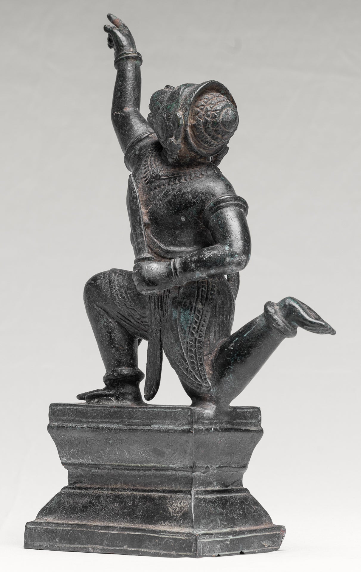 Antique Khmer Style Standing Bayon Hindu God Hanuman Statue - 38cm/15" Tall