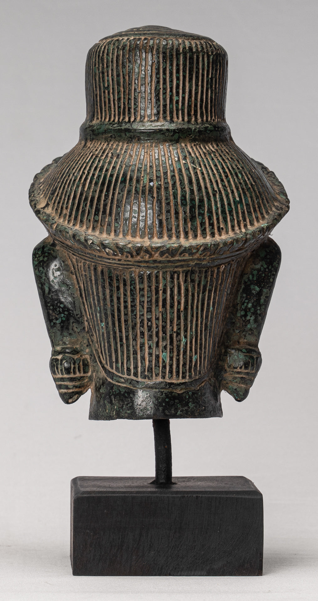 Antique Banteay Srei Style Bronze Khmer Garuda Vishnu Statue - 27cm/11"