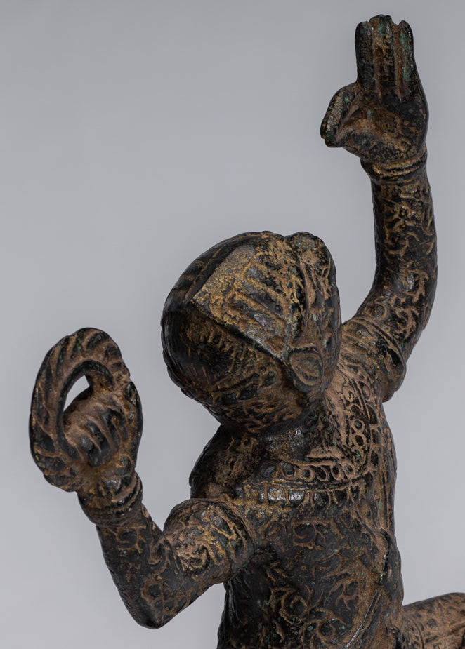 Estatua de Dios Hanuman de Bayon de estilo jemer antiguo - 25 cm/10 "de altura