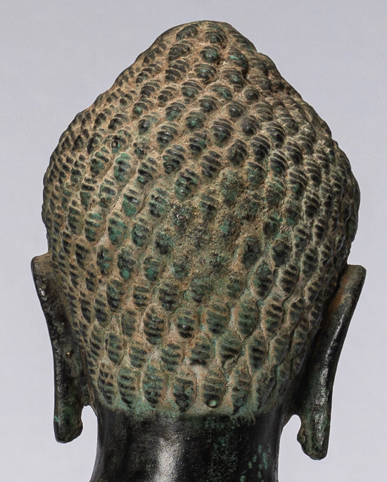 Estatua de torso de bronce de estilo jemer antiguo - Protector y conservador - 25 cm/10 "