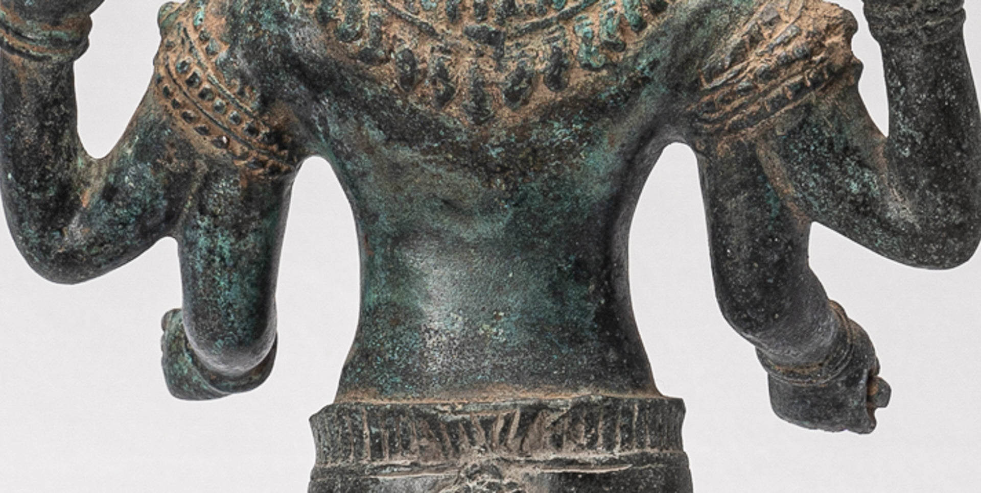 Antique Khmer Style Koh Ker Style Shiva Statue — Standing Four-Armed Shiva in Bronze - 44cm/18"