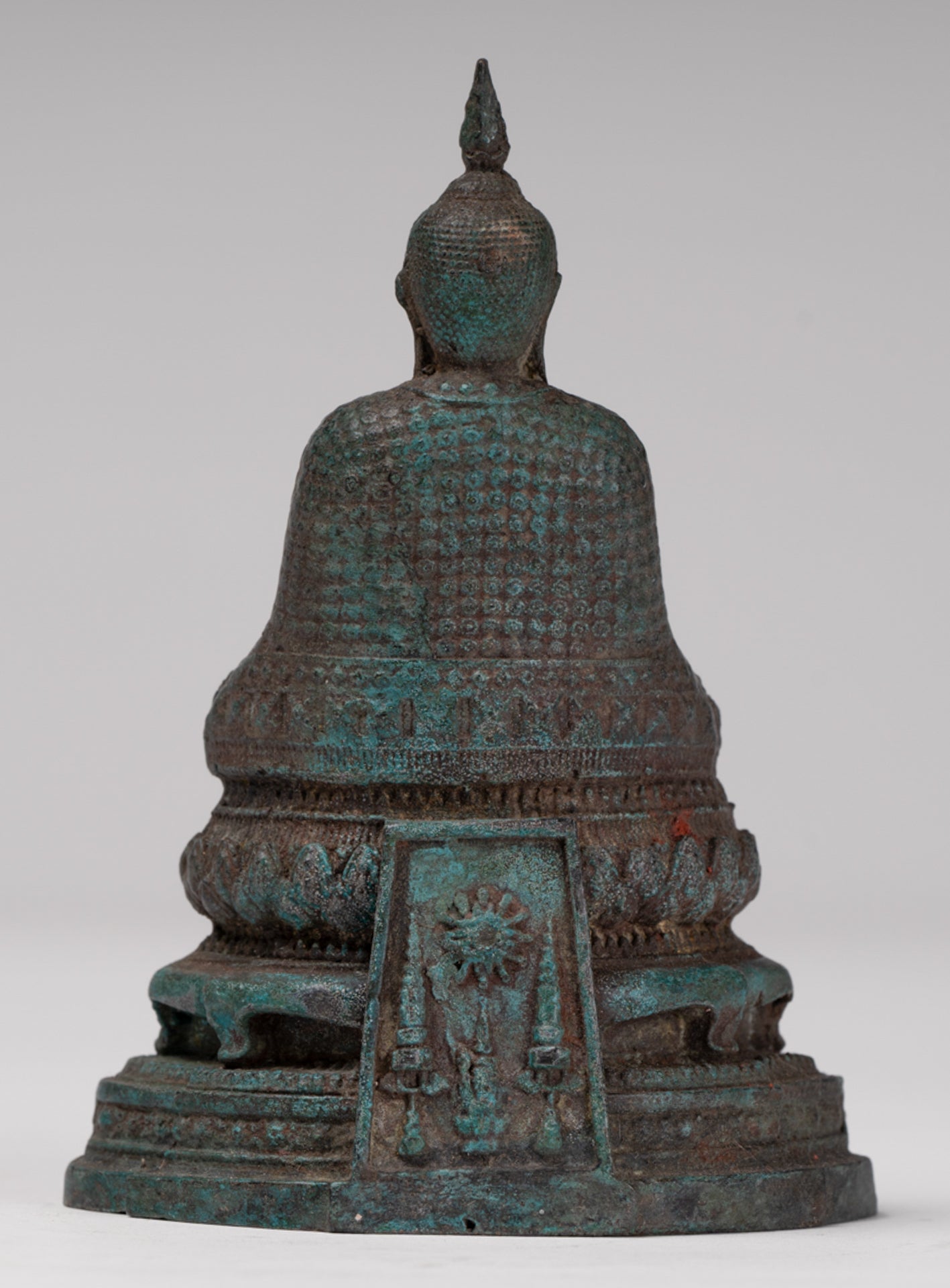 Buddha Sculpture - Antique Thai Style Bronze Seated Meditation Winter Buddha Statue - 12.5cm/5"