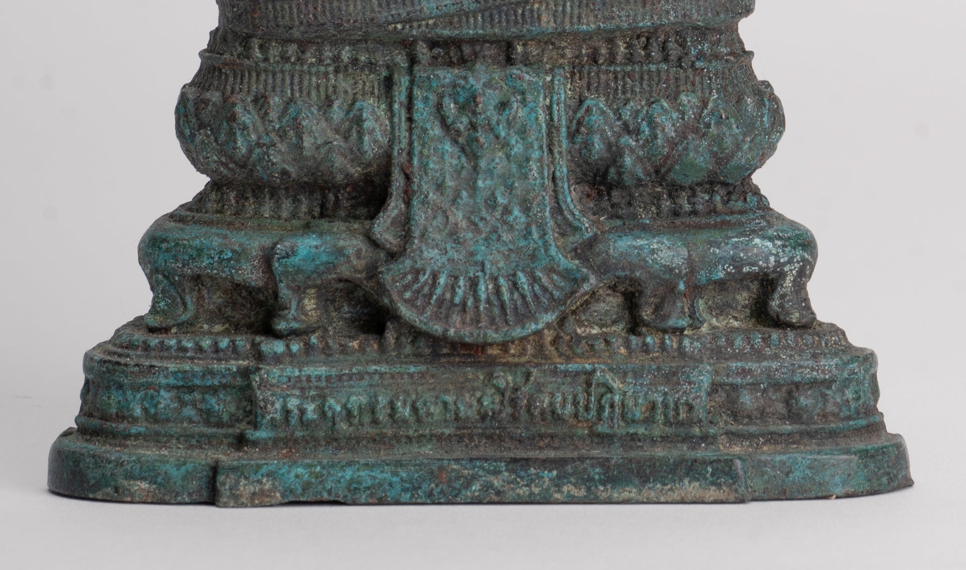 Buddha Sculpture - Antique Thai Style Bronze Seated Meditation Winter Buddha Statue - 12.5cm/5"