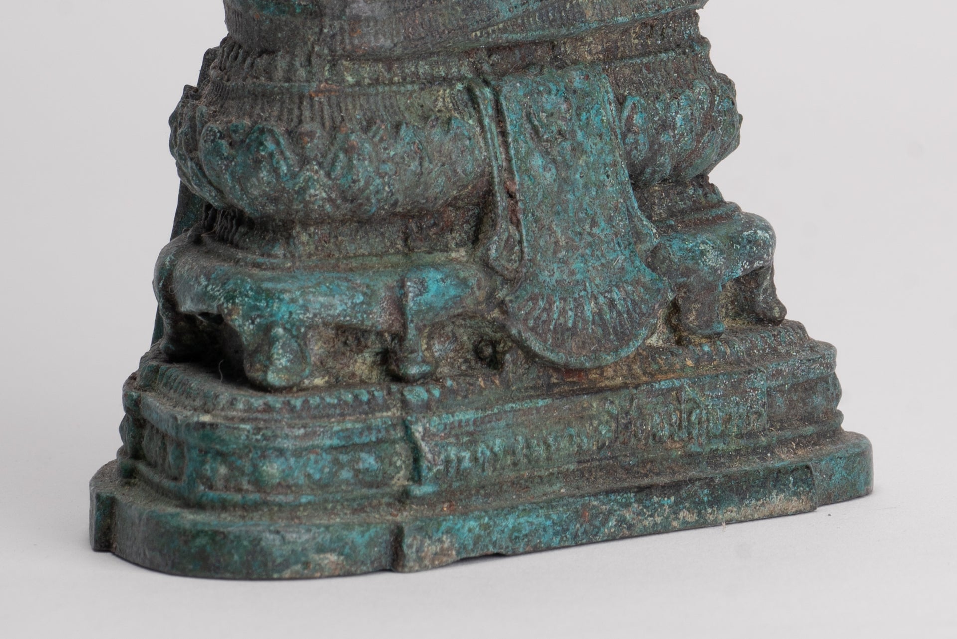 Buddha Sculpture - Antique Thai Style Bronze Seated Meditation Winter Buddha Statue - 12.5cm/5"