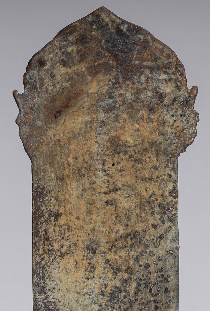 Statue de Bouddha – Bouddha de protection javanais debout en bronze de style indonésien antique – 37 cm/15"