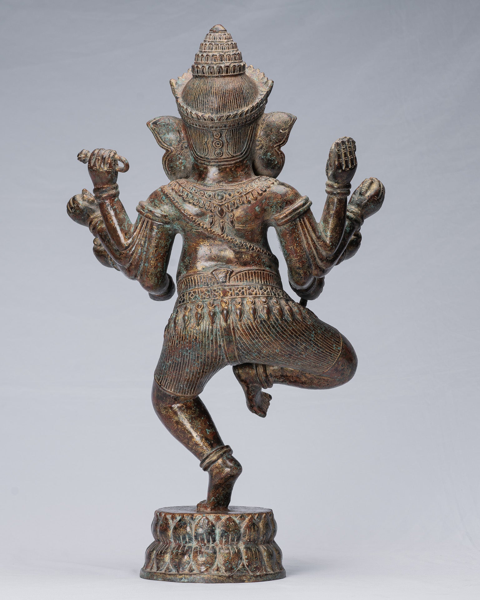 Ganesha Statue - Antique Khmer Style Bronze Dancing Ganesh Statue - 61 – HD  Asian Art