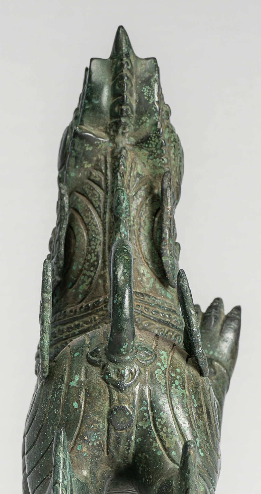 Bronzo BRONZE BRONZO BIRMESE ANTICO IN CHINATHE TEMPLE LION - 34 cm/14 "