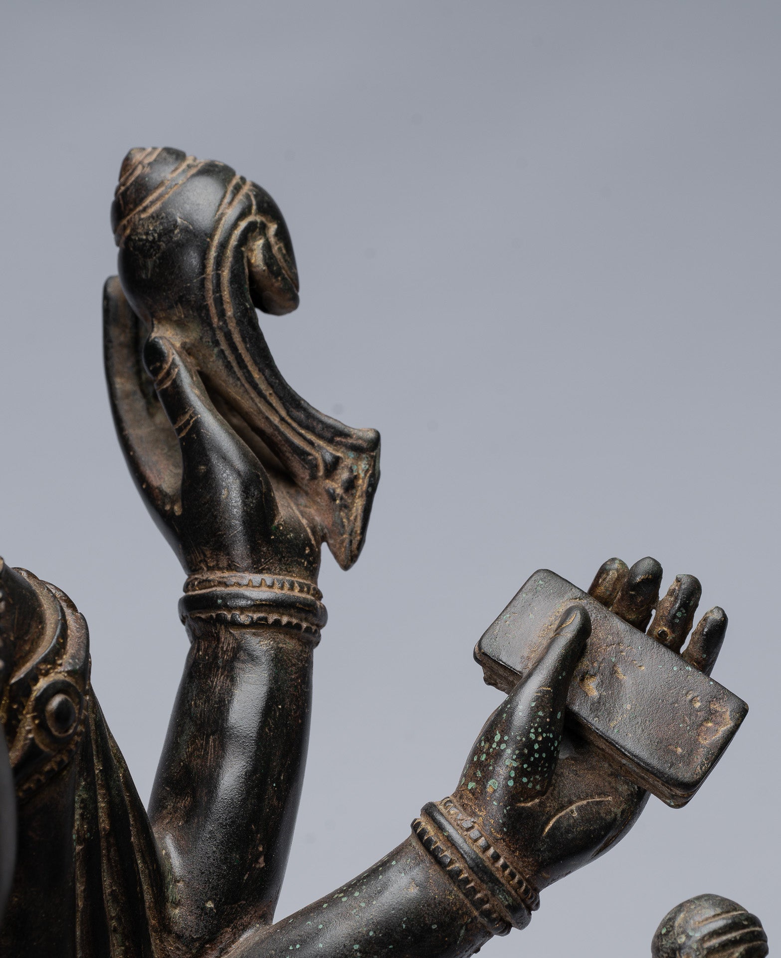 Antique Khmer Style Bronze Angkor Wat Seated Bodhisattva Avalokitesvara Statue - 69cm/28"