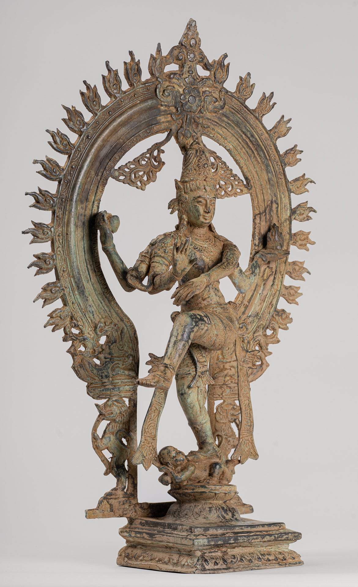 Shiva Statue - Antique Javanese Style Bronze Dancing Shiva statue as Lord Nataraja - 58cm(23") Tall