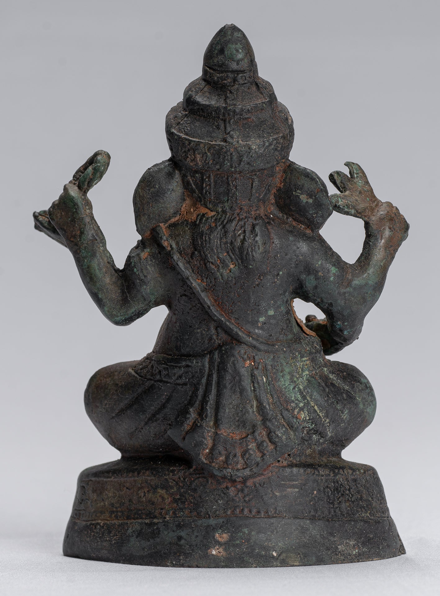 Statue Ganesha - Statua Ganesh in stile antico Khmer in stile Khmer - 14 cm/6 "