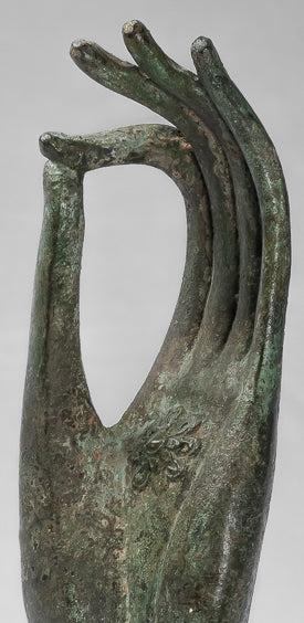 Monte Antique Thai Thai Style Southeast Asia Bronzo Thai Teaching Hand - 30 cm/13 "
