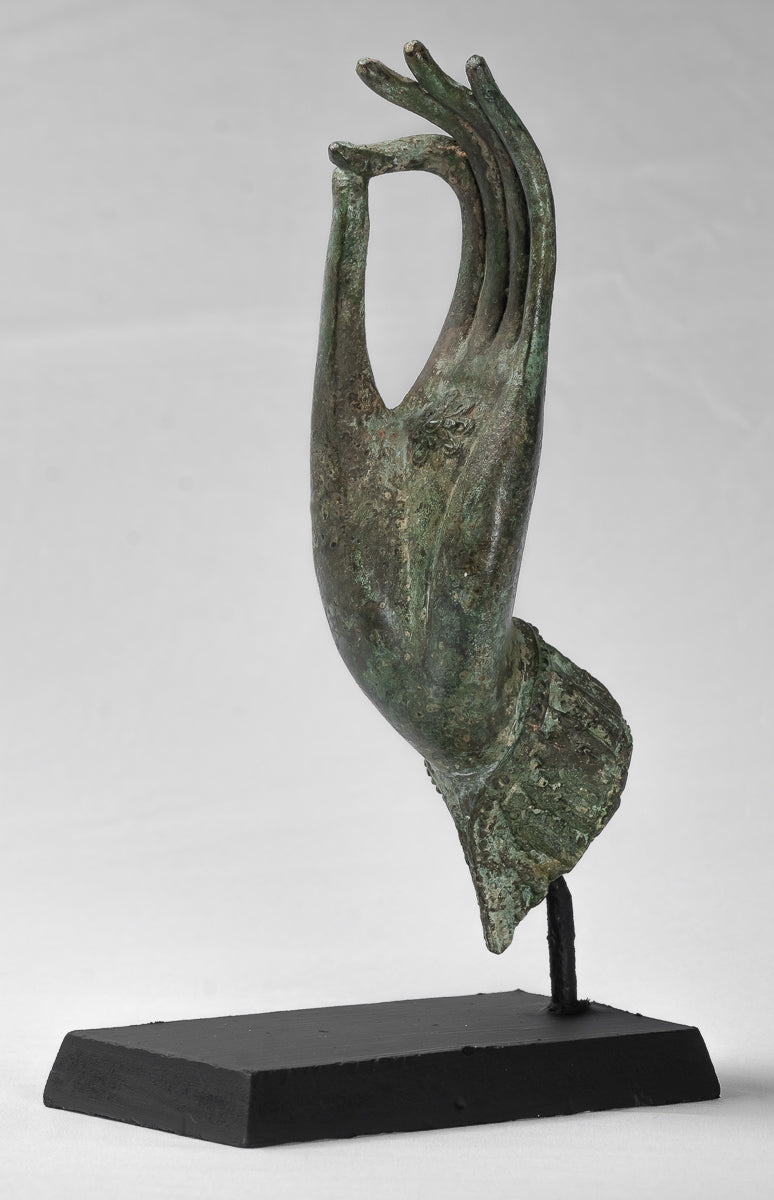 Monte Antique Thai Thai Style Southeast Asia Bronzo Thai Teaching Hand - 30 cm/13 "