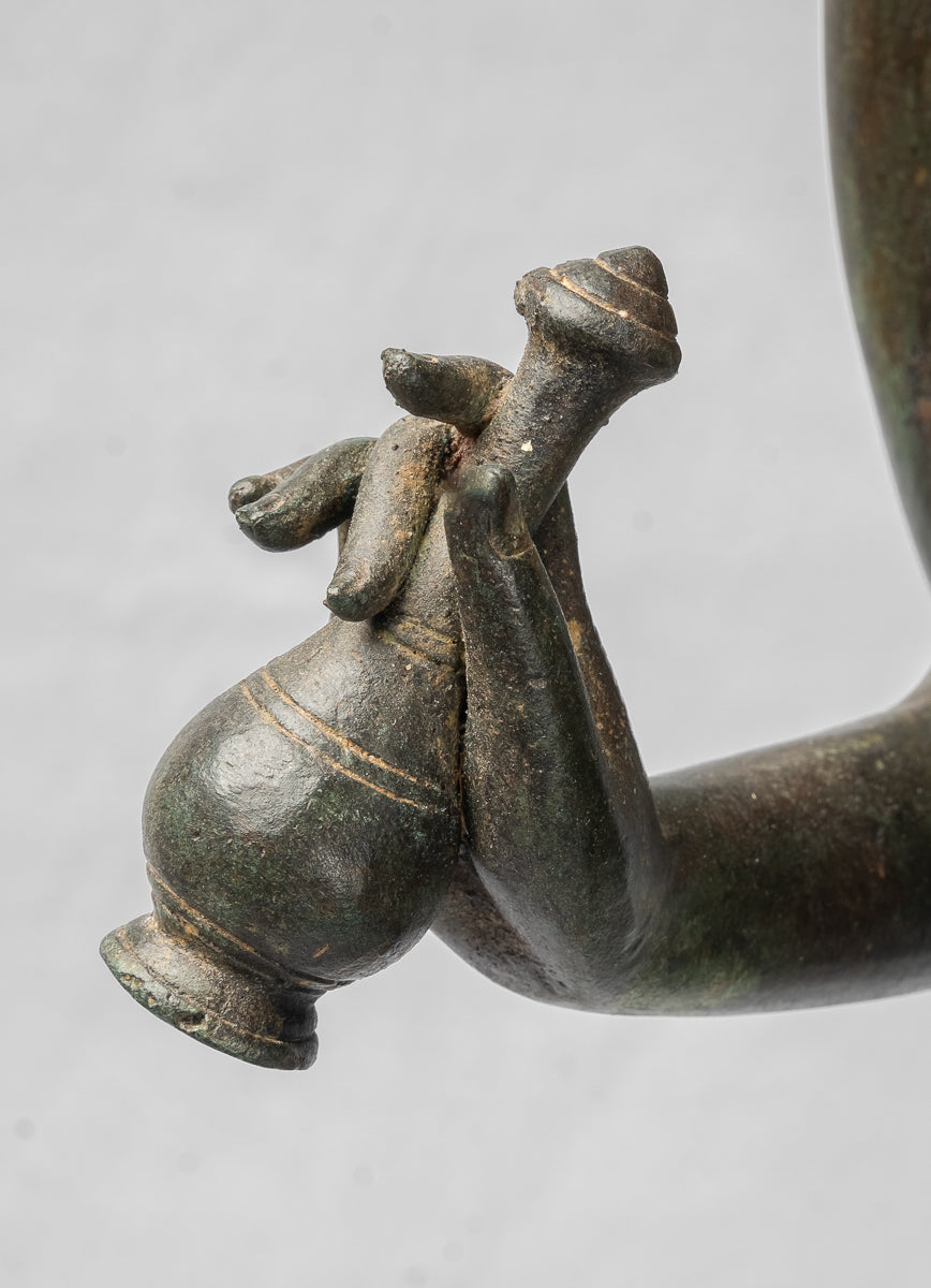 Vishnu-Statue – Stehende Bronze-Vishnu-Statue im antiken Thai-Stil – 94 cm.