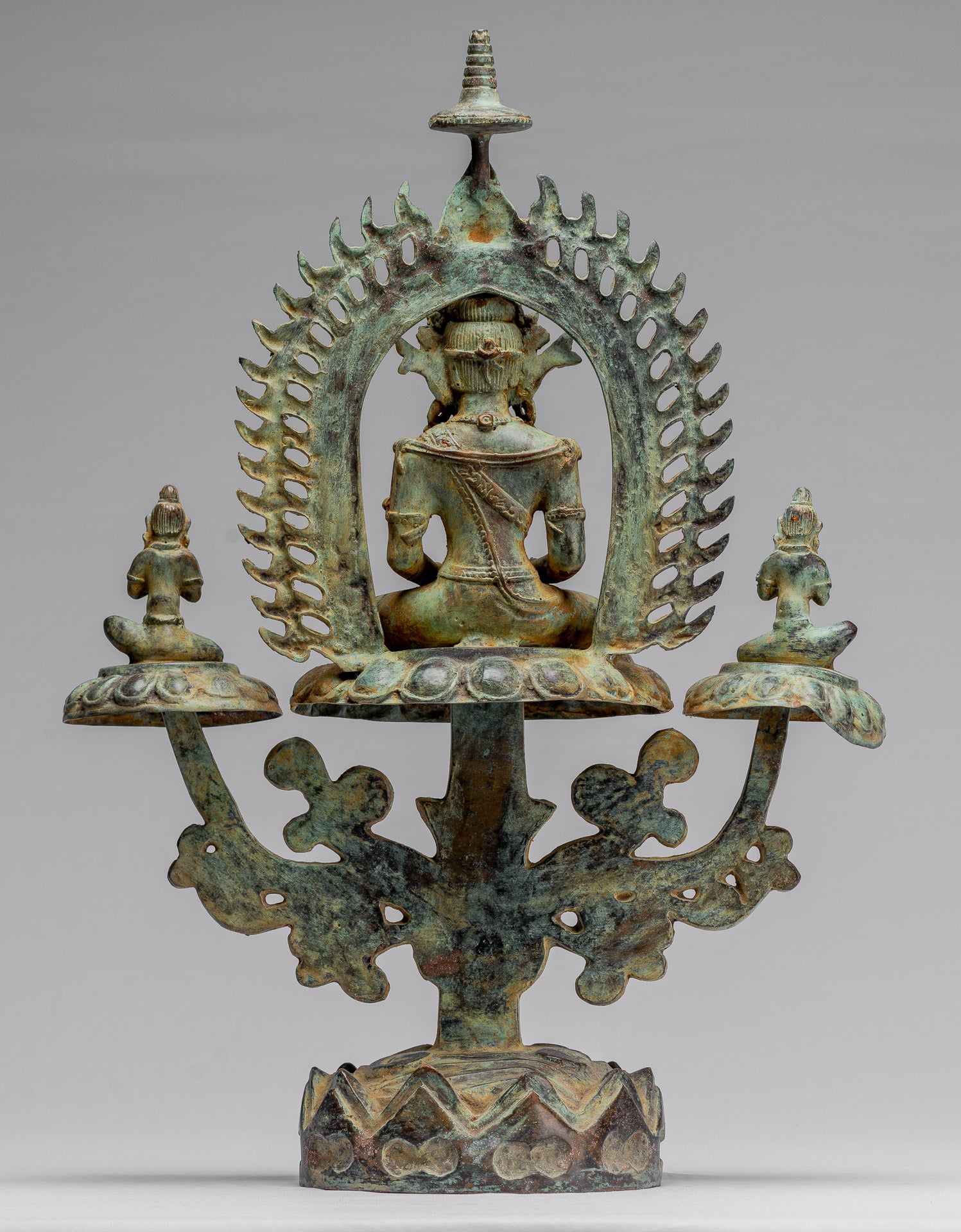 Buddha Statue - Antique Indonesischer Stil Bronze Javaner Meditation Buddha Statue - 49cm/20 "