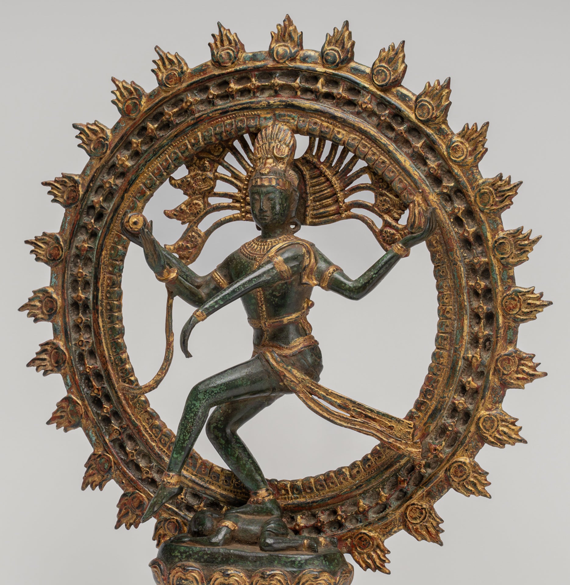 Shiva Statue - Antique Indian Style Bronze Dancing Shiva statue as Lord Nataraja - 42cm(17") Tall