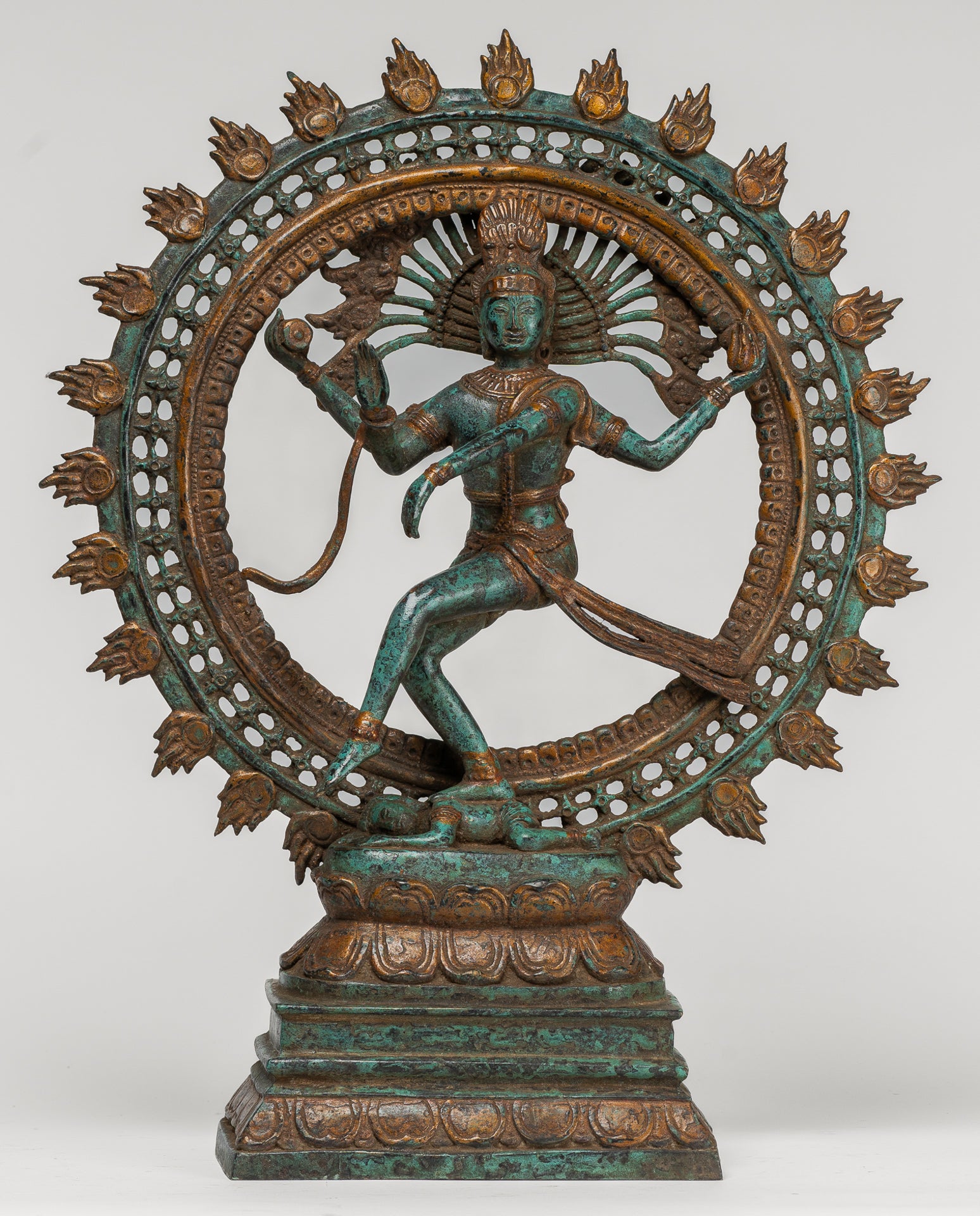 Antique Indian Style Bronze Dancing Shiva statue as Lord Nataraja - 42cm/17"
